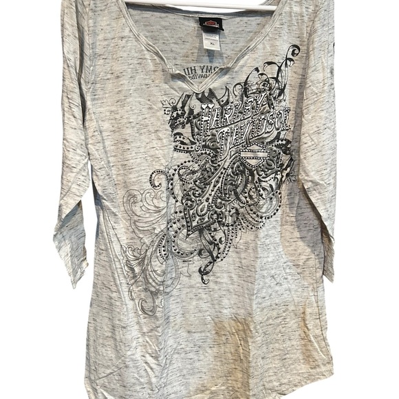 Harley-Davidson Women's Top with Black Graphic - Picture 1 of 8